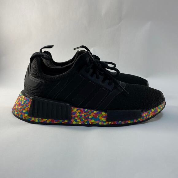 ADIDAS NMD R1 Mosiac Boost (Black/Confetti) Mens Size 4 - Picture 12 of 14